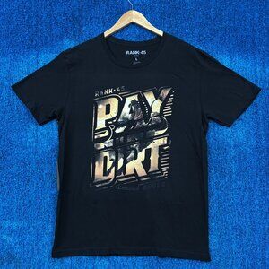Rank 45 Pay Dirt Dollar Bills Rodeo Bull Rider Western Tee L